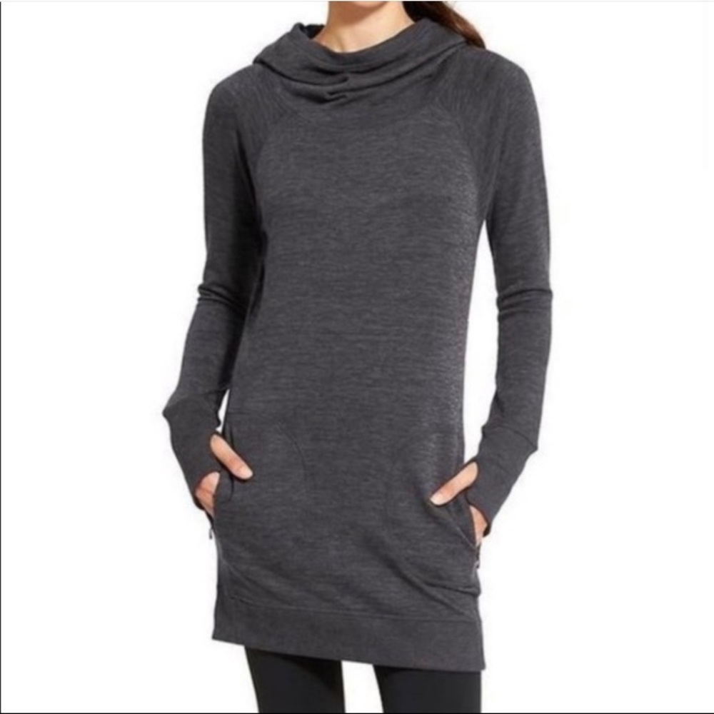 Athleta Charcoal Long Sleeve Dress